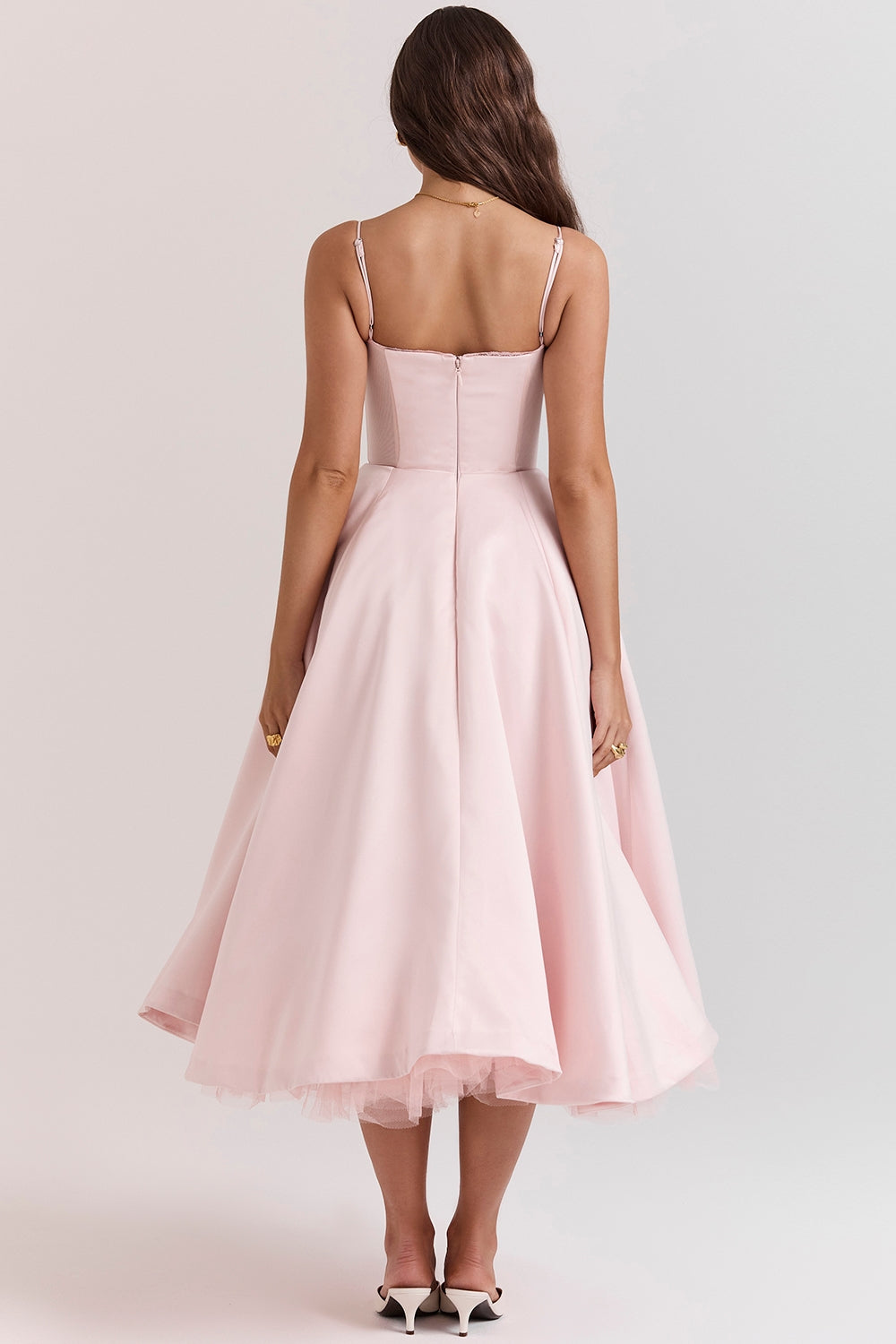 Cynthia - Elegant Tulle Midi Dress