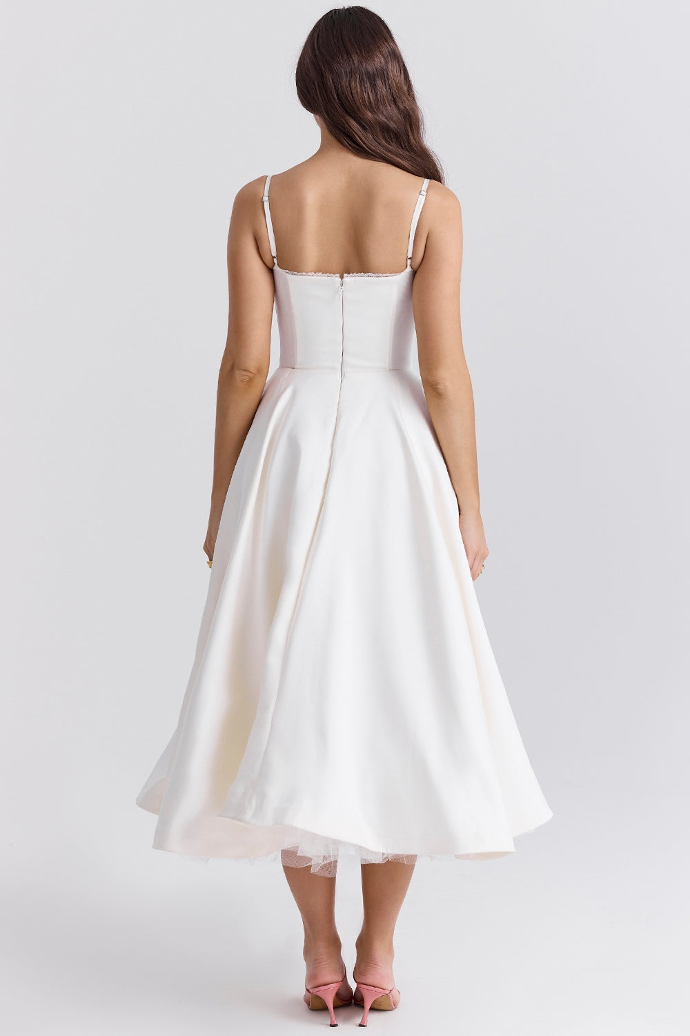 Cynthia - Elegant Tulle Midi Dress