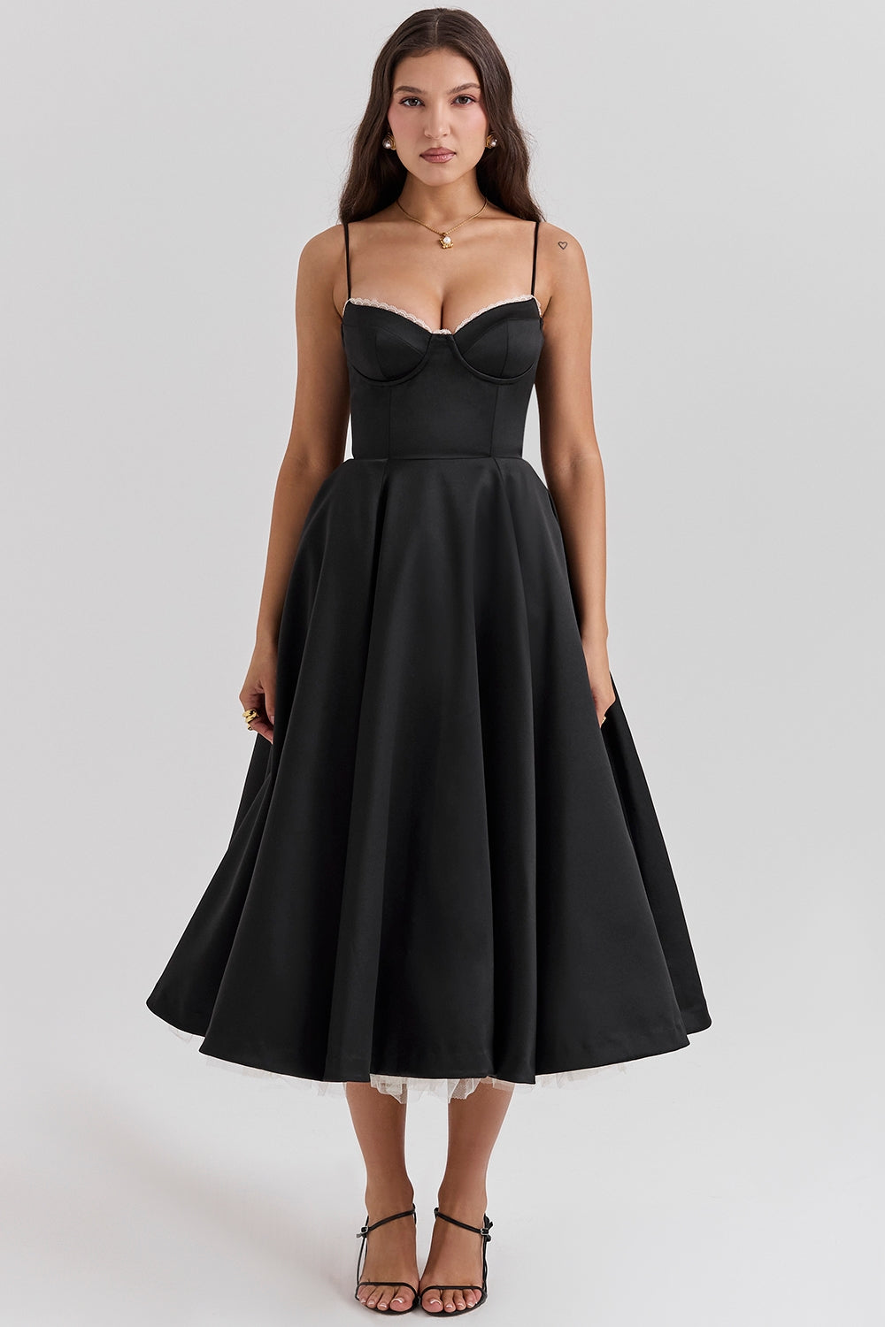 Cynthia - Elegant Tulle Midi Dress