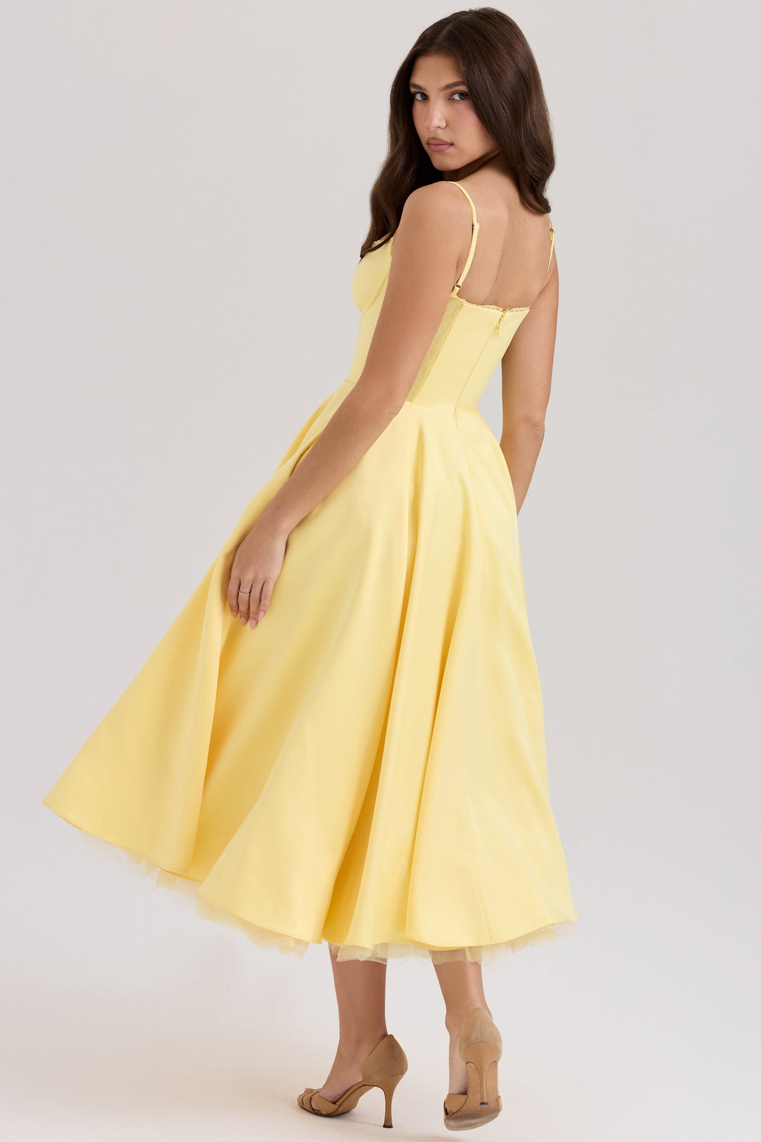Cynthia - Elegant Tulle Midi Dress