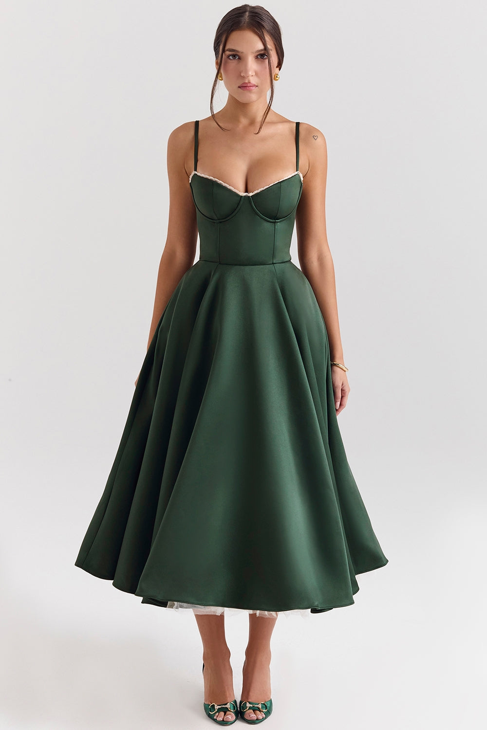 Cynthia - Elegant Tulle Midi Dress