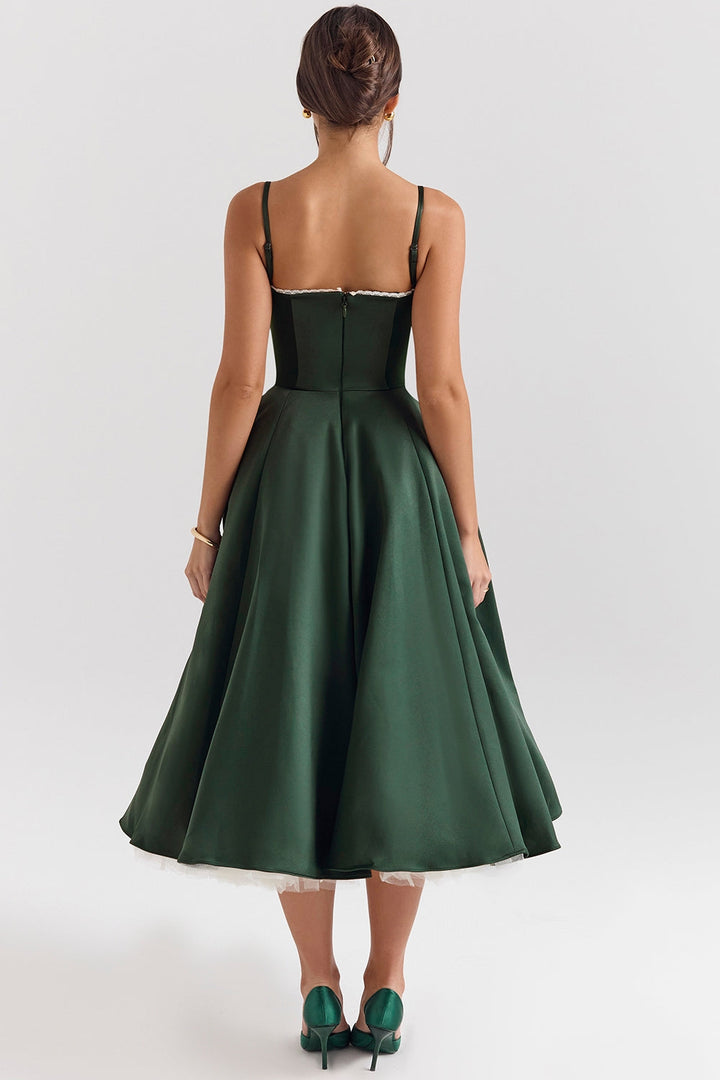 Cynthia - Elegant Tulle Midi Dress