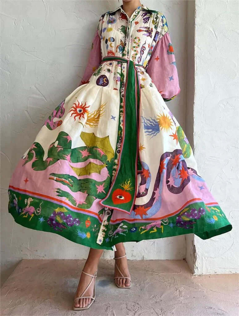 Dorthe™ | Elegant Italian Long Dress