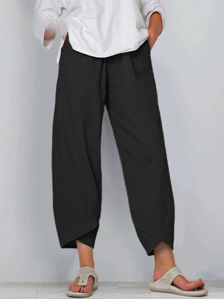Bryndis - Summer Cotton and Linen Wide Leg Trousers