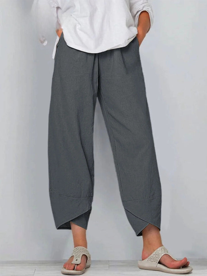 Bryndis - Summer Cotton and Linen Wide Leg Trousers