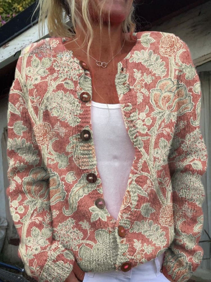 Bristal - Cozy Meadows Floral Button Cardigan