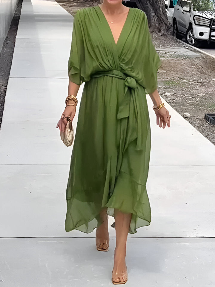 Aimee – Elegant V-Neck Dress