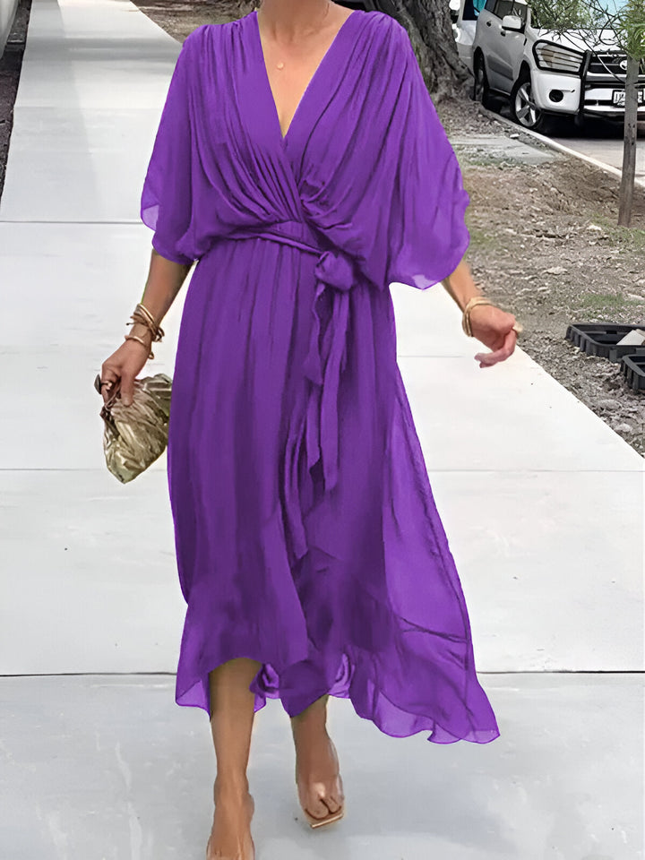 Aimee – Elegant V-Neck Dress