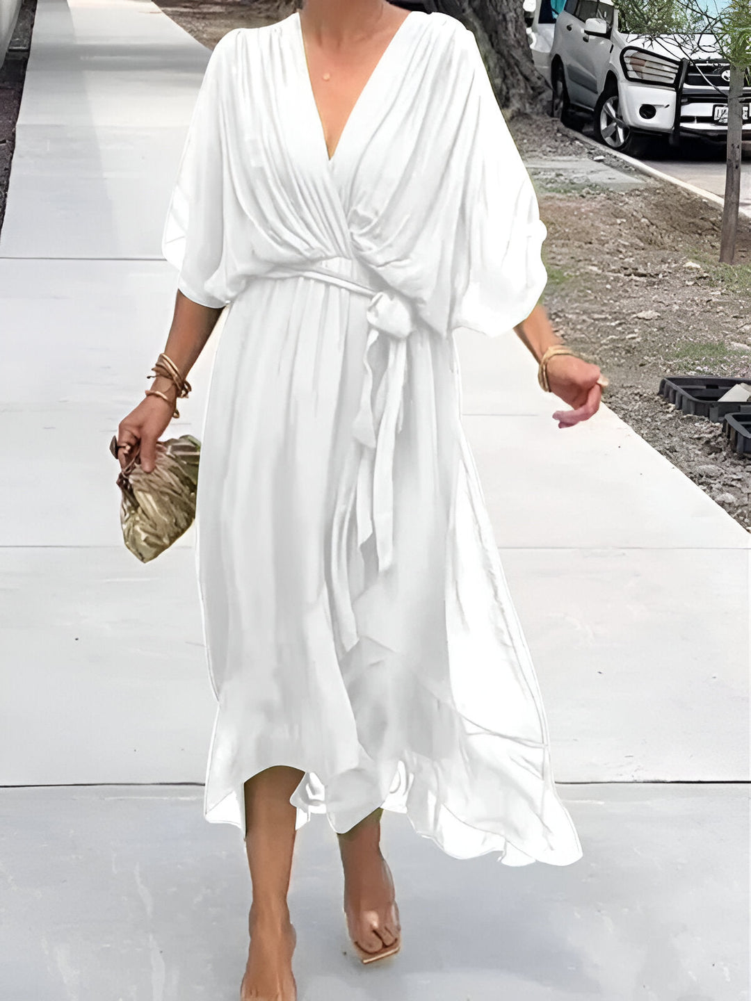 Aimee – Elegant V-Neck Dress