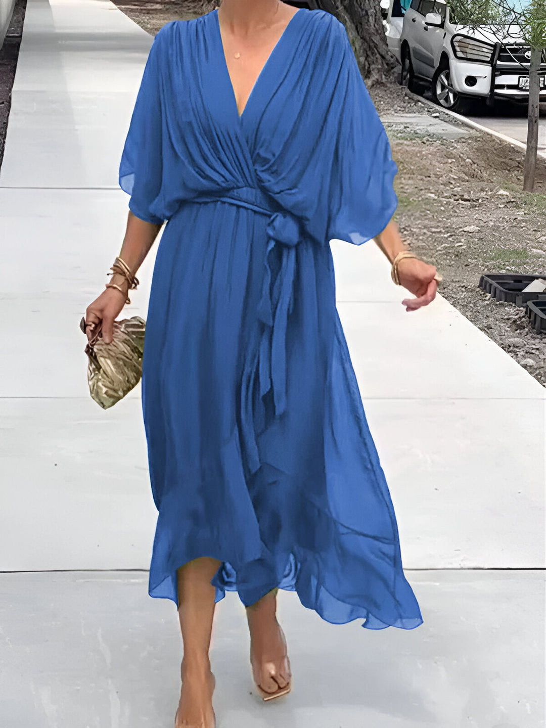 Aimee – Elegant V-Neck Dress