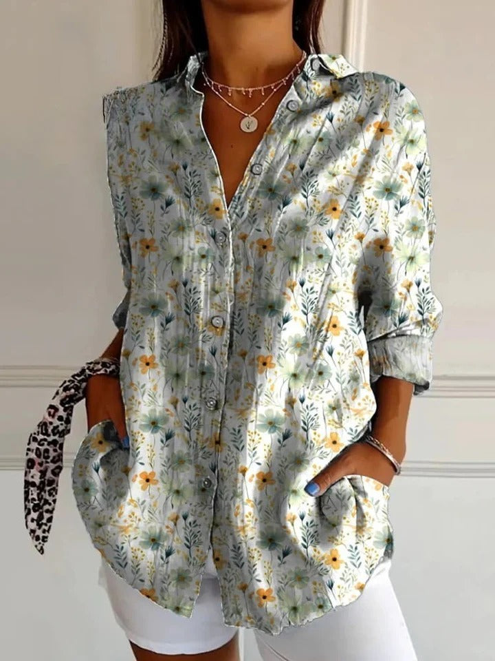 Bristal - Cozy Meadows Floral Button Cardigan