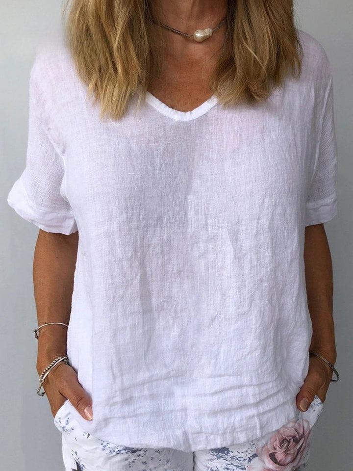 Illyria - Comfortable Cotton and Linen Blouse for Everyday Wear