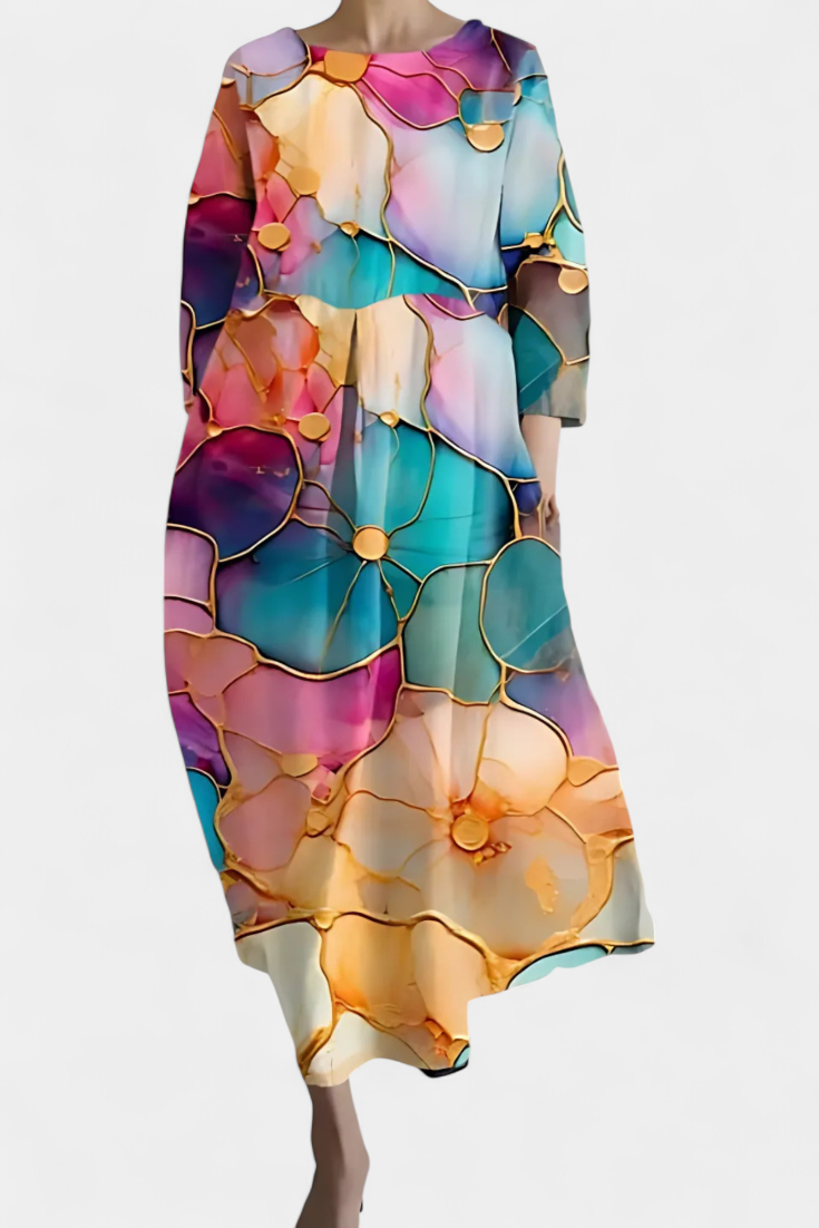 Harper – Colorful V-Neck Dress