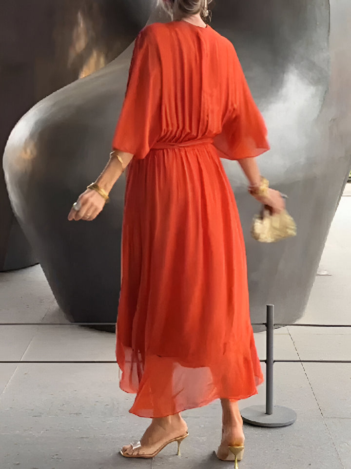 Aimee – Elegant V-Neck Dress