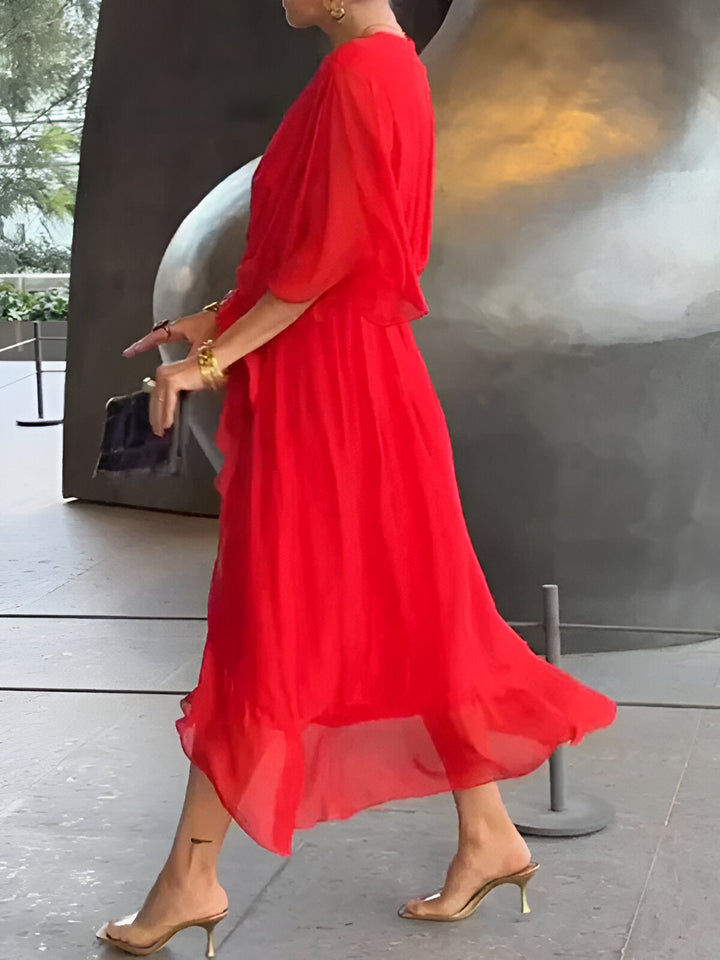 Aimee – Elegant V-Neck Dress