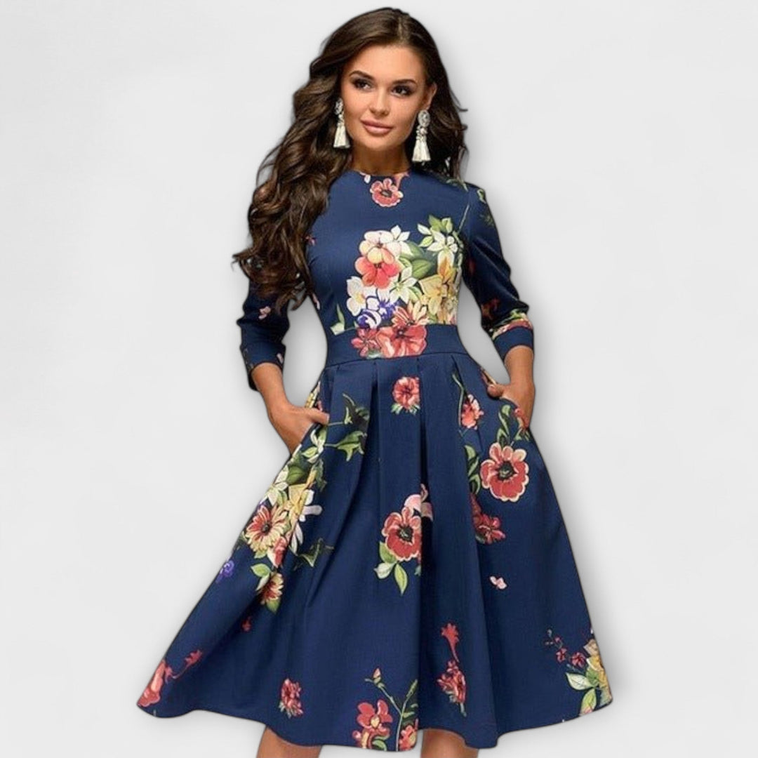 Carolina - Elegant knee-length dress