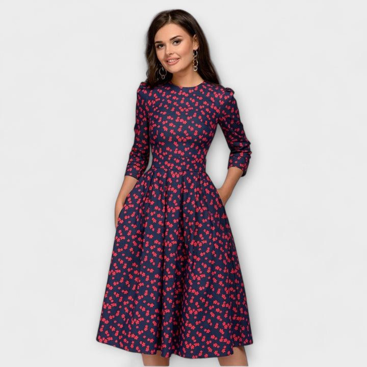 Carolina - Elegant knee-length dress