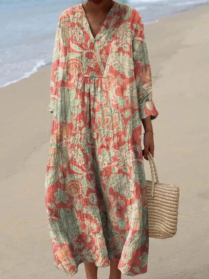 Grace - Vintage Floral Print Dress