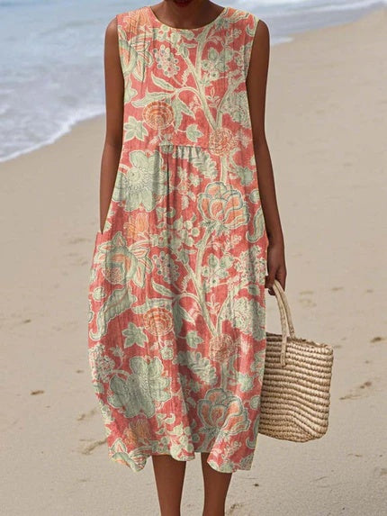 Grace - Vintage Floral Print Dress