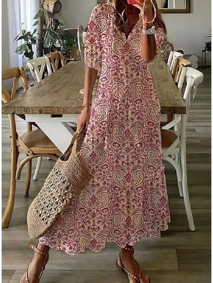 Tonee – Boho Dress with Belly Coverage