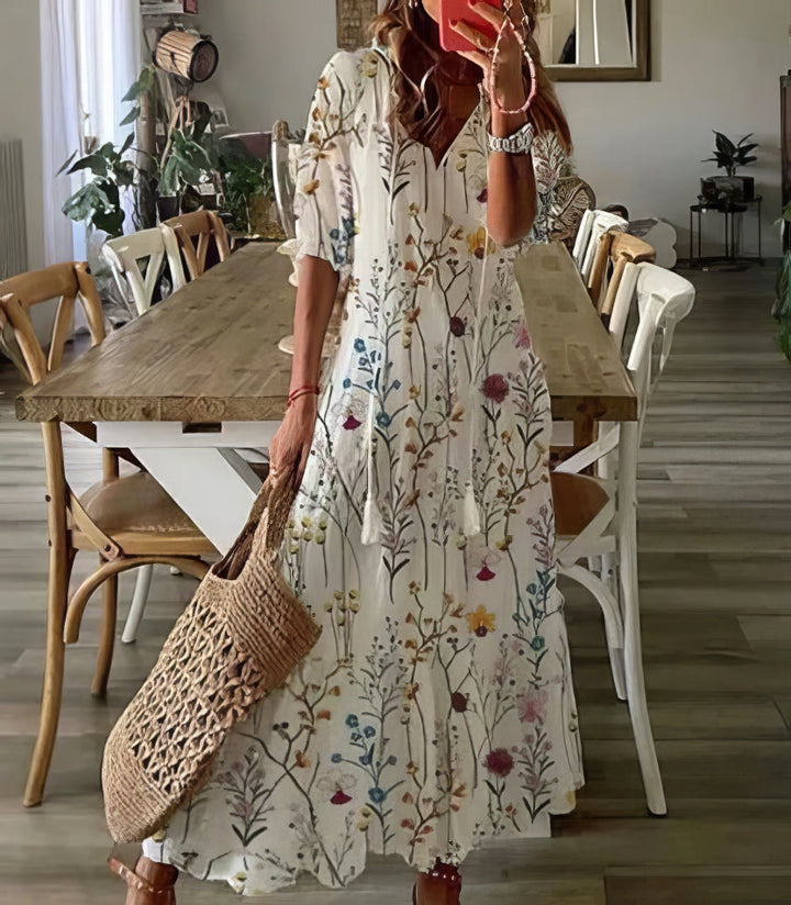 Tonee – Boho Dress with Belly Coverage