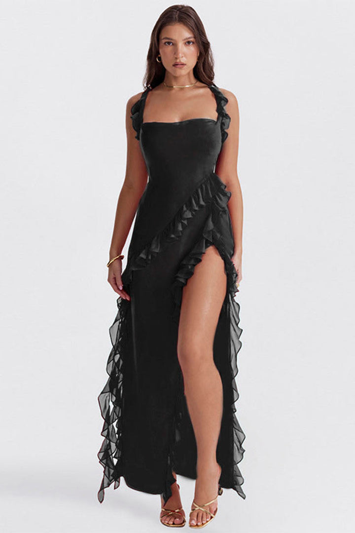 Chloe - Long Dress with Ruffles 