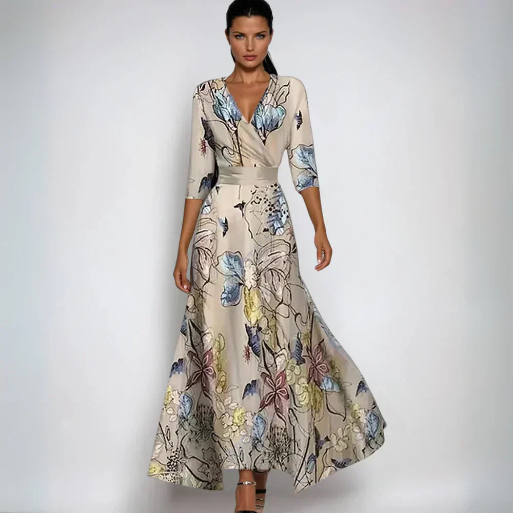 Donna - Elegant Floral Dress 