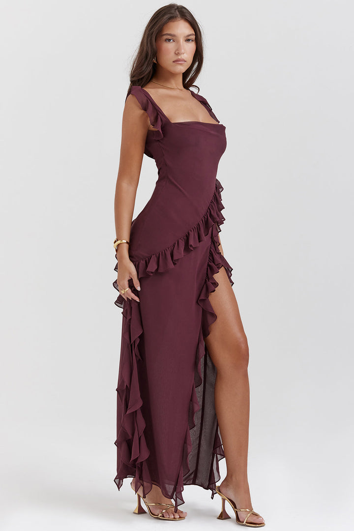 Chloe - Long Dress with Ruffles 