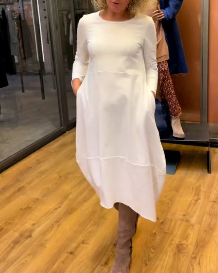 Clara - Autumn Midi Dress with Pockets