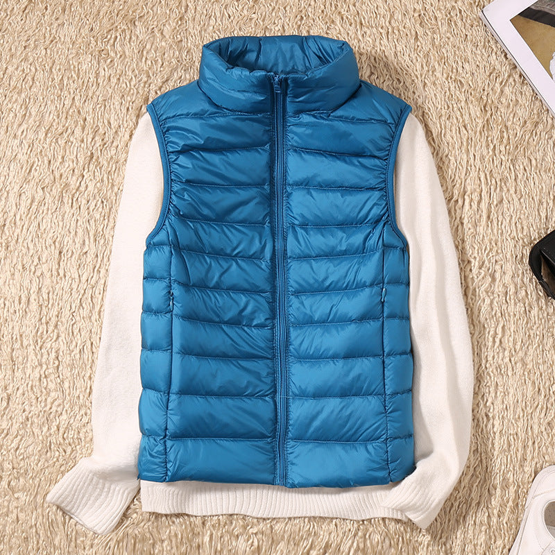 Sibylle® | Neue Winterweste mit Weißen Entenfedern