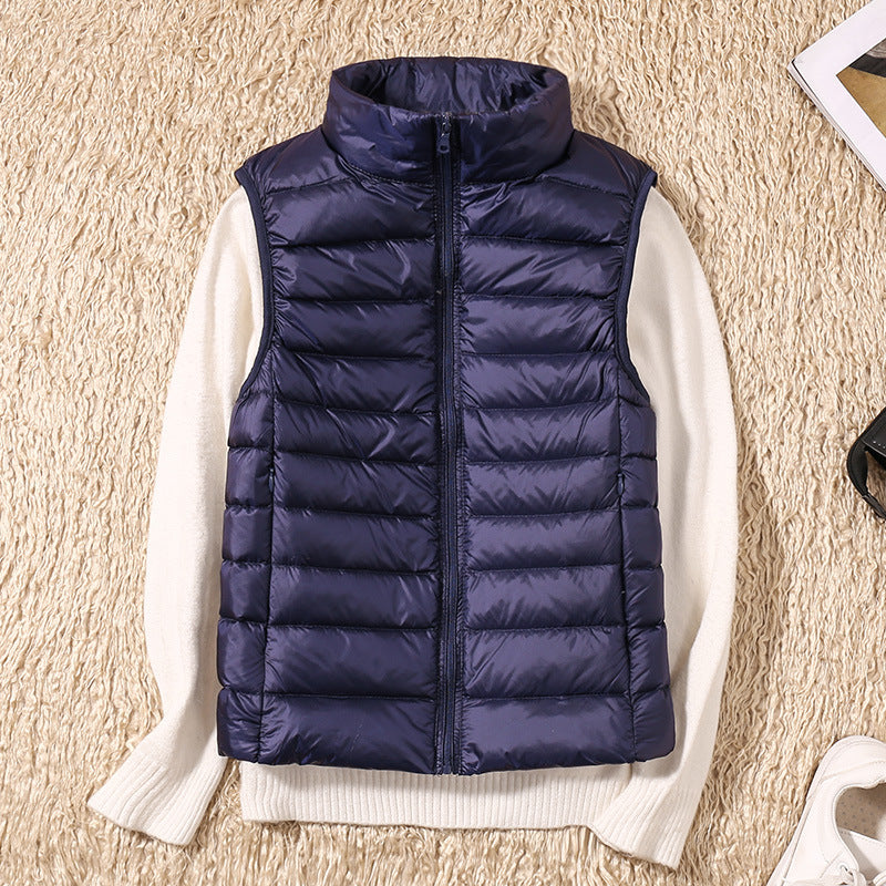 Sibylle® | Neue Winterweste mit Weißen Entenfedern