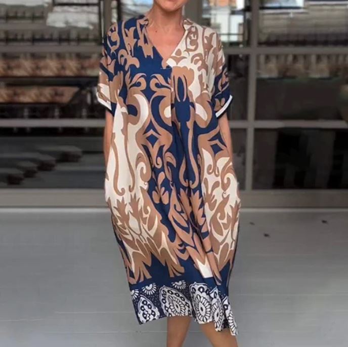Odette - Elegant V-neck dress 