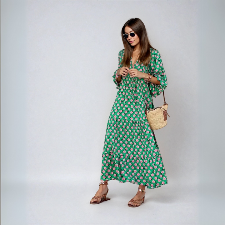 Elin | Cotton Boho Maxi Dress