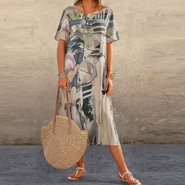 Delfina - Elegant Midi Dress 