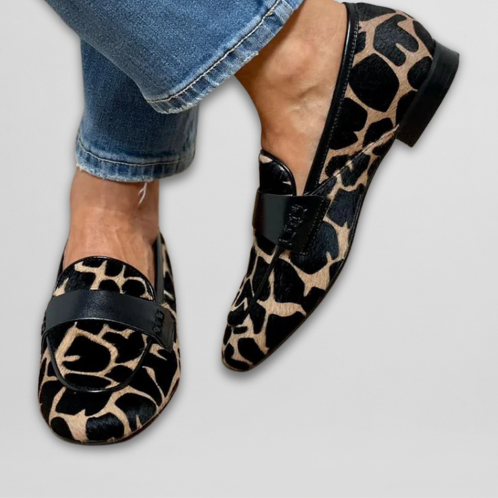 Leopard print moccasins