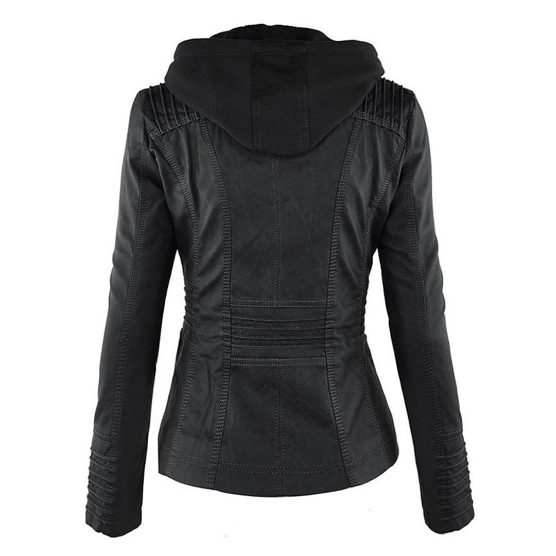 Bellini | Fashionable leather jacket with hood