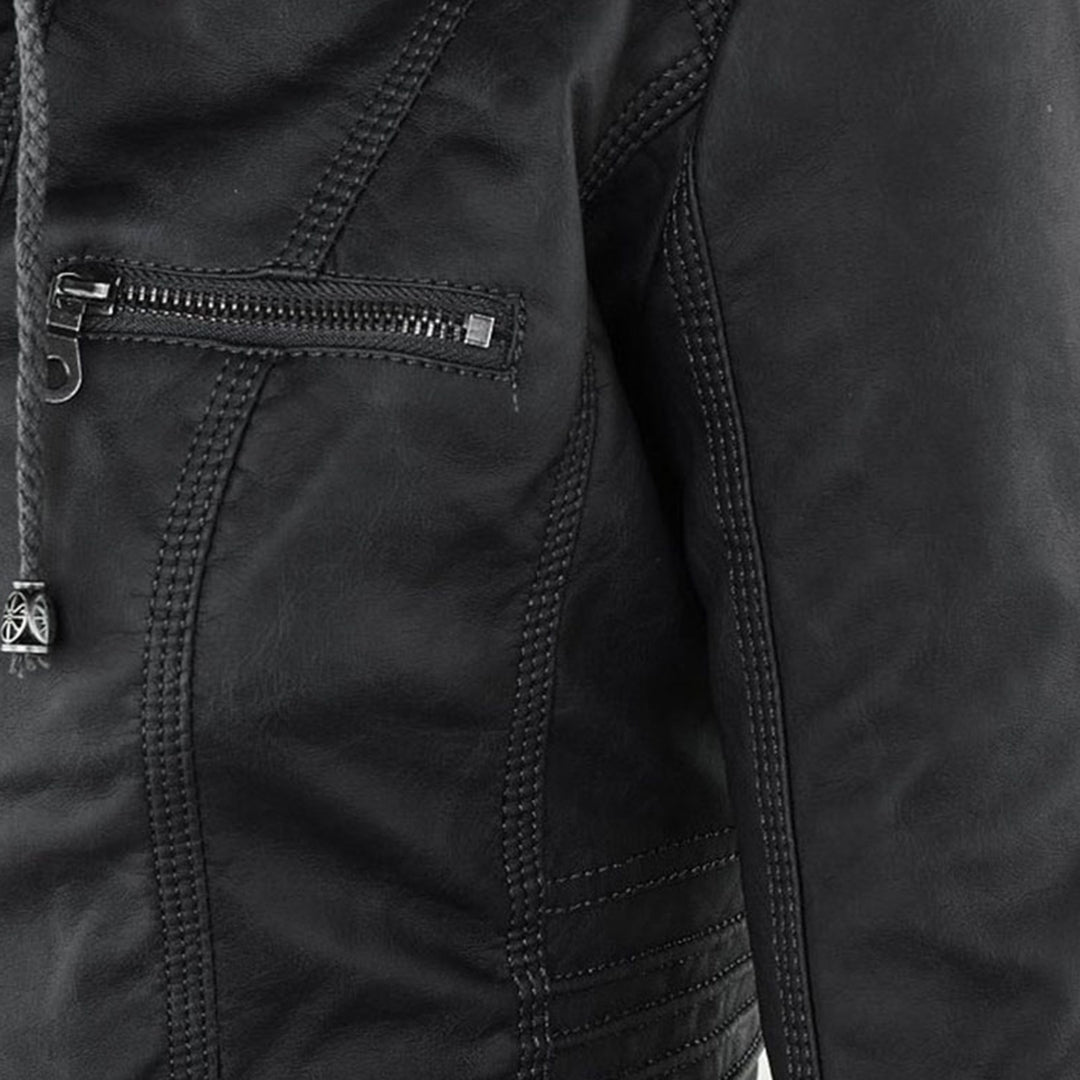 Bellini | Fashionable leather jacket with hood
