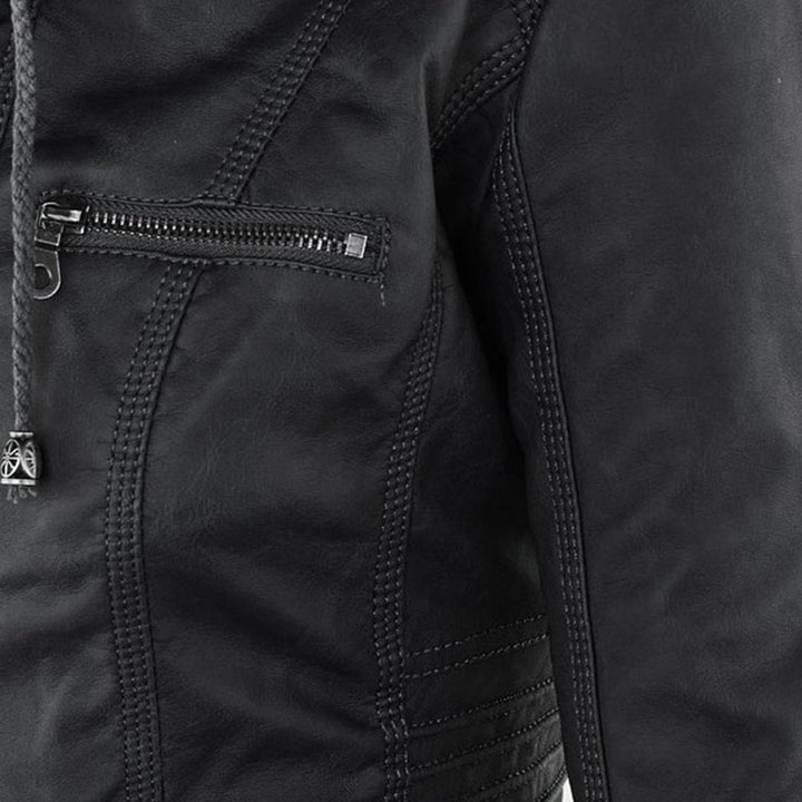 Bellini | Fashionable leather jacket with hood