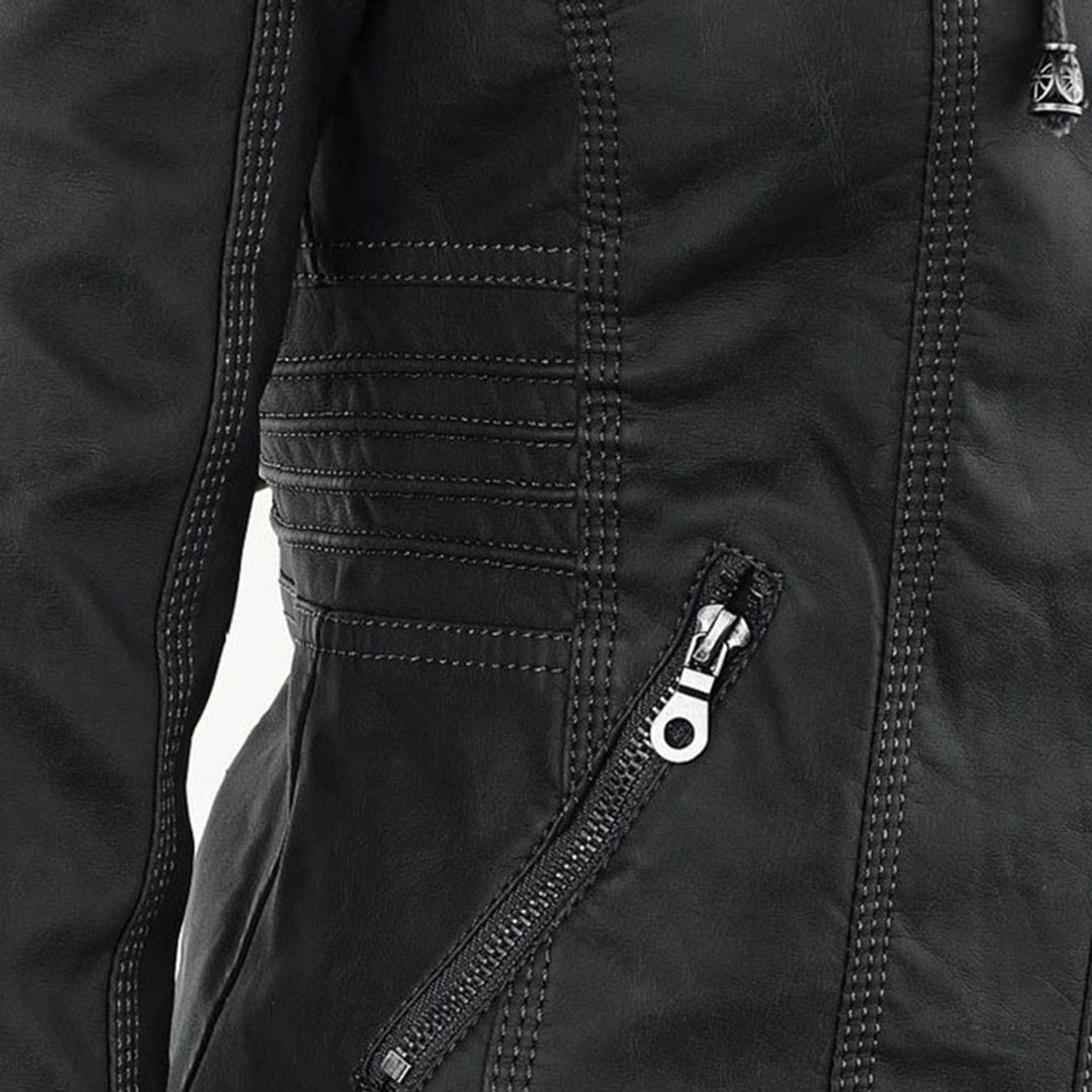 Bellini | Fashionable leather jacket with hood