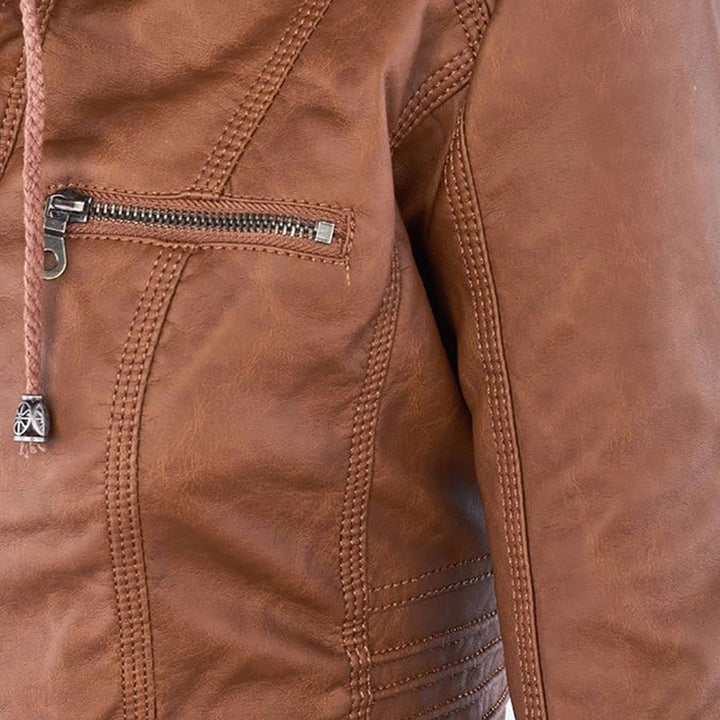 Bellini | Fashionable leather jacket with hood
