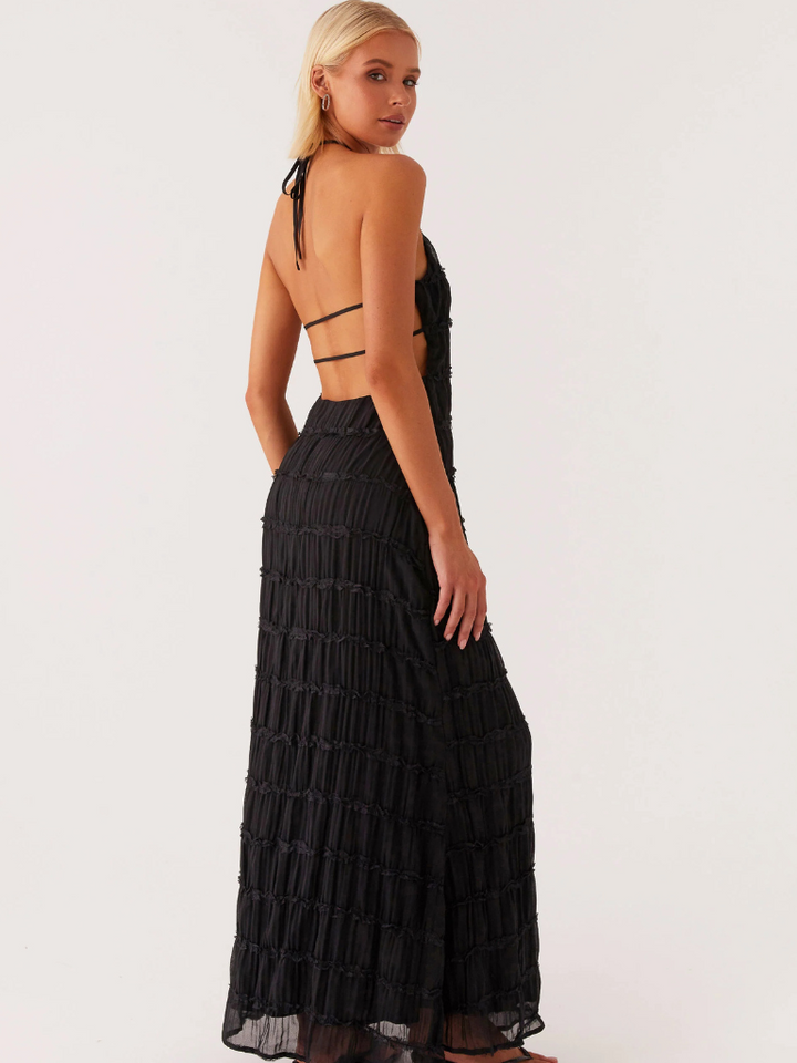 SOLEMN TEXTURED MAXI DRESS