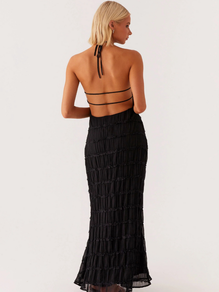 SOLEMN TEXTURED MAXI DRESS