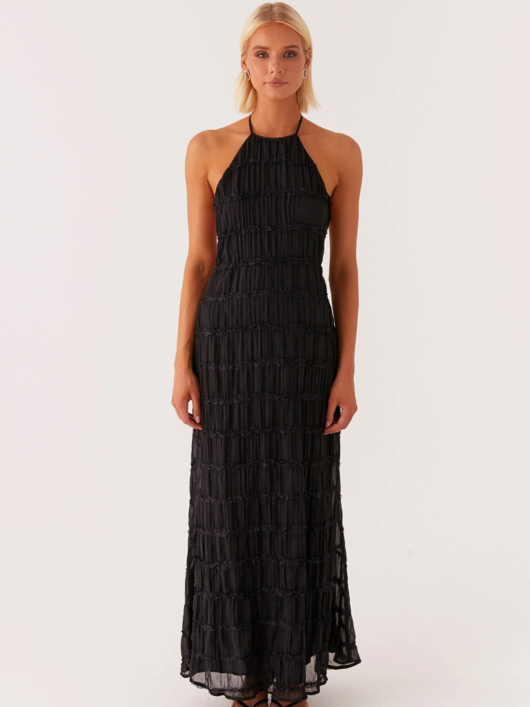 SOLEMN TEXTURED MAXI DRESS
