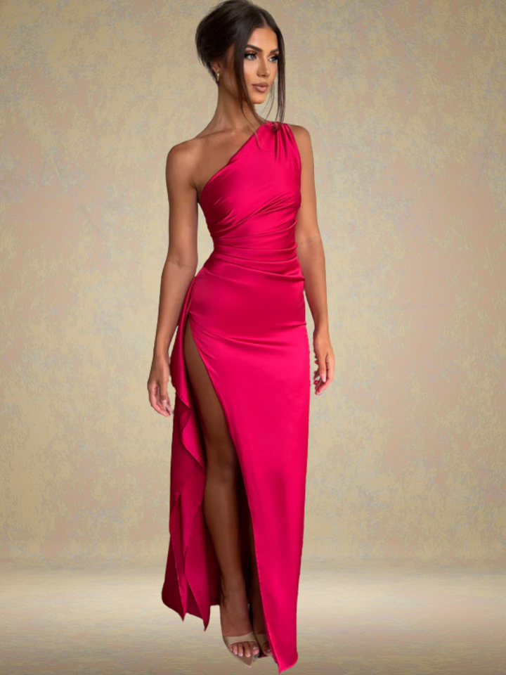 SOLEIL SATIN MAXI DRESS 