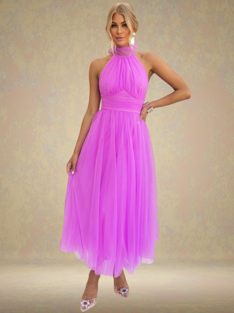 VIOLET VISOR TULLE DRESS