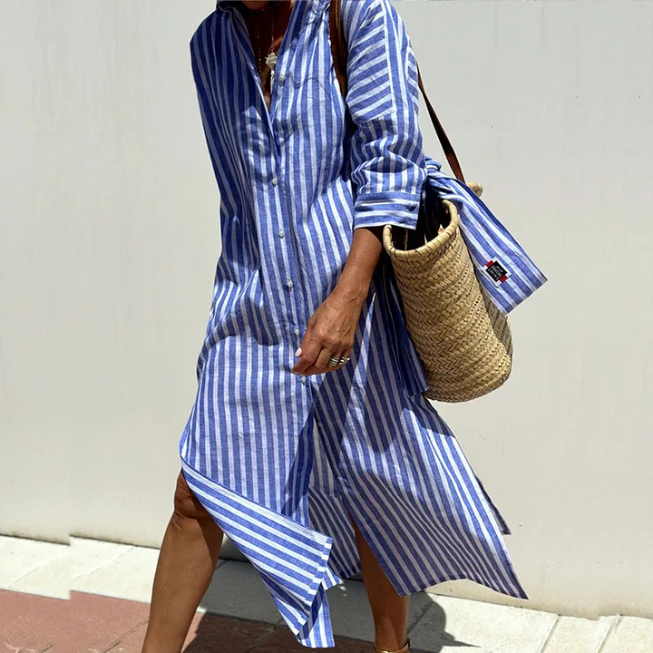 Genova – Striped Shirt Dress 