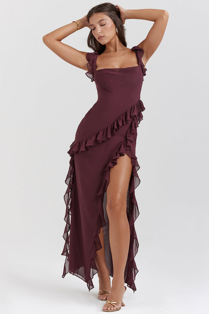 Chloe - Long Dress with Ruffles 