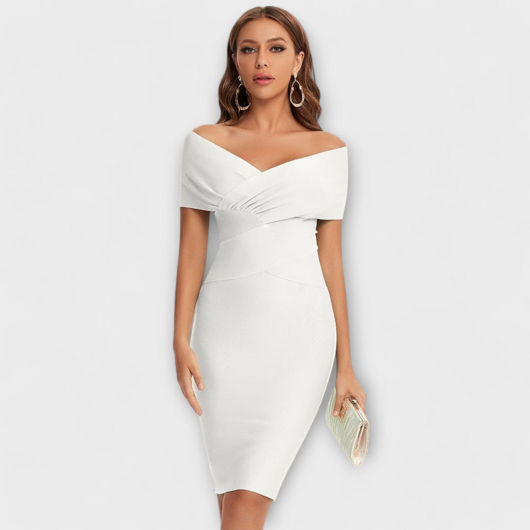 Ophelia - Elegant V-neck Dress