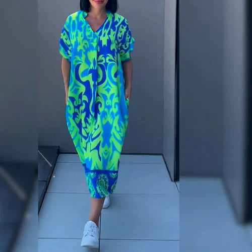 Lyra - Elegant Dress with Floral Print 