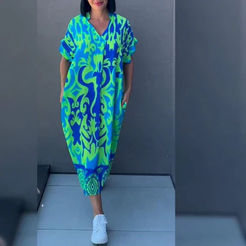 Lyra - Elegant Dress with Floral Print 